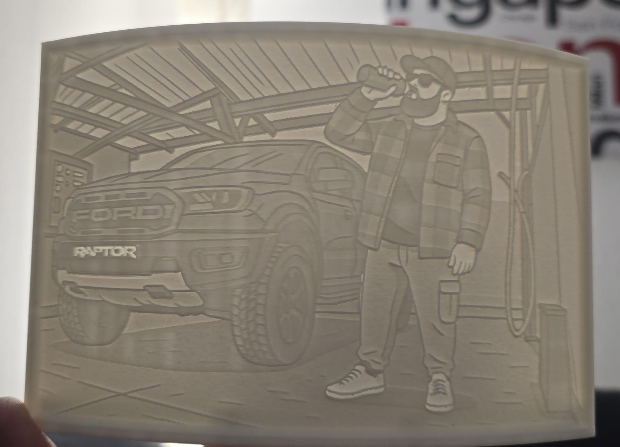 Personalisiertes 3D-Lithophan mit LED-Licht