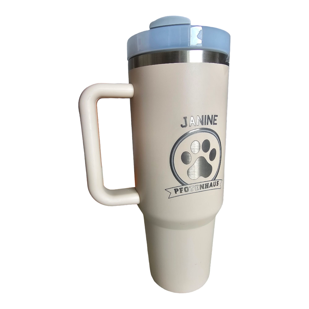 XL Edelstahl-Thermobecher 1,2ltr. mit Lasergravur
